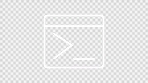 Prompt programming ui icon white line animation 動画素材 325399674