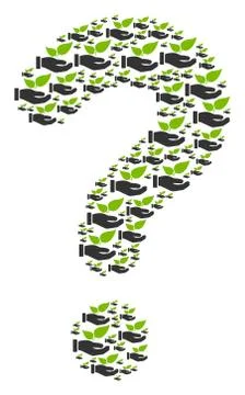 Prompt Shape of Eco Startup Hand Icons Illustrazione stock