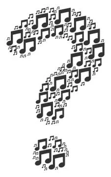 Prompt Shape of Music Notes Icons Stockillustratie
