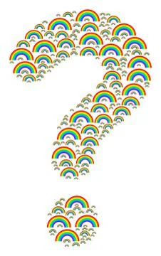 Prompt Shape of Rainbow Icons Illustrazione stock