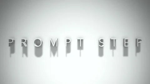 Prompt step 3D title animation with shadows on a white background Vídeos de archivo 297571444