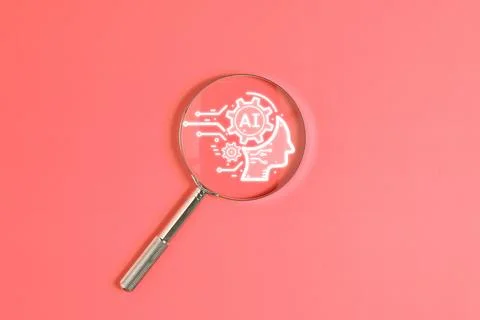 Prompt text, Chatbot on computer with smart Artificial Intelligence Foto stock