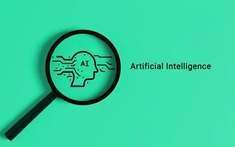 Prompt text, Chatbot on computer with smart Artificial Intelligence Foto stock