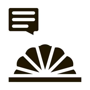 Prompter Icon Vector Glyph Illustration Illustrazione stock