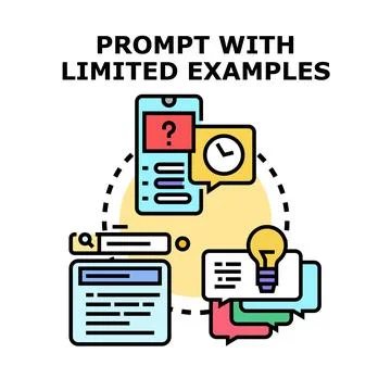 Prompting language models with limited examples concept 스톡 일러스트
