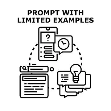 Prompting language models with limited examples concept 스톡 일러스트