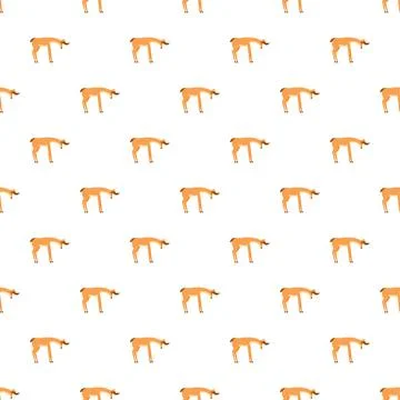 Pronghorn antelope deer creating repeating seamless pattern Stock Illustration