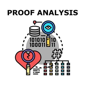 Proof analysis concept exploring data and logic 스톡 일러스트