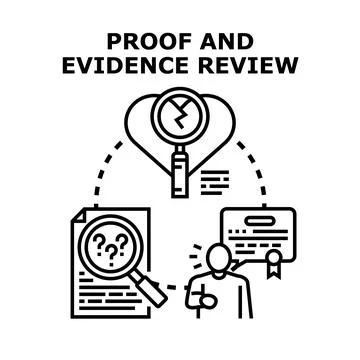 Proof and evidence review concept with heart and document 스톡 일러스트