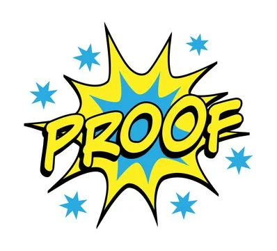 PROOF Comic Book Pop Art Explosion Spark Graphic Stock Illustration