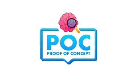 Proof of concept animated logo with brain and magnifying glass Stock Footage 312829606