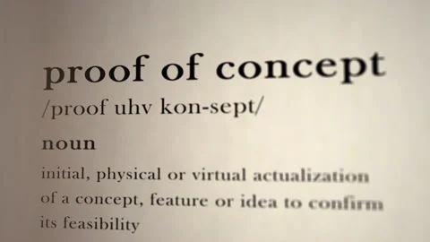 Proof of Concept Definition Stock Footage 161649657