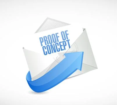 Proof of concept mail sign concept Ilustração Stock