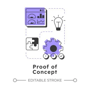 Proof of concept modern linear concept icon Stock Illustration