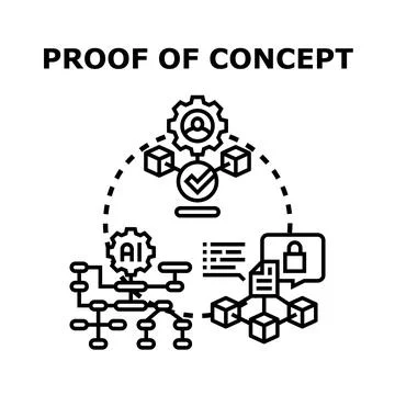 Proof of concept planning and development illustration Stock Illustration