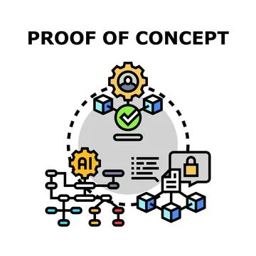 Proof of concept planning and development illustration Stock Illustration