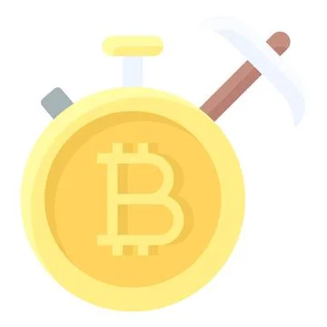 Proof of Elapsed Time icon, Cryptocurrency related vector Stock Illustration