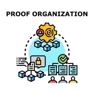 Proof organization and secure data management system Stock Illustration