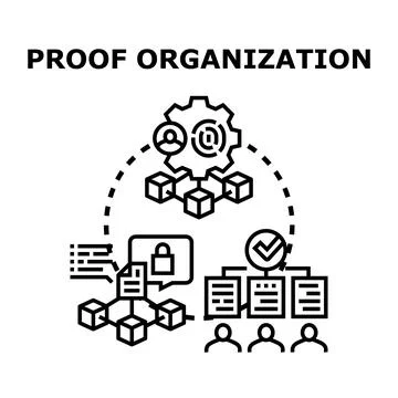 Proof organization and secure data management system Stock Illustration