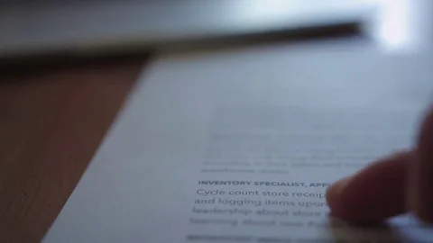 Proof Reading Resume Video stock 82250623