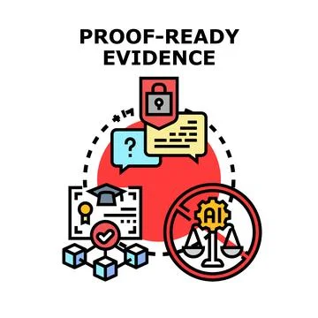 Proof ready evidence concept illustrating legal digital verification 库存插图