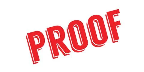 Proof rubber stamp Stock Illustration