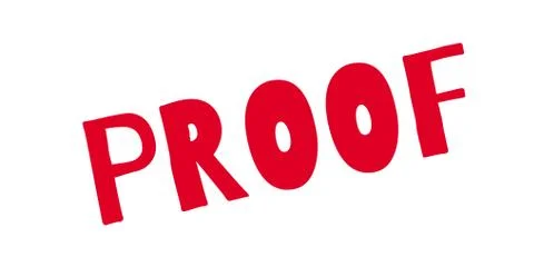 Proof rubber stamp Stock Illustration