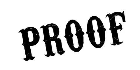 Proof rubber stamp Stock Illustration