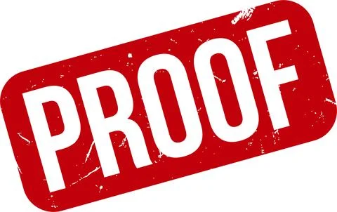 Proof Rubber Stamp Seal Vector Stock Illustration