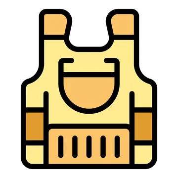 Proof vest icon vector flat Stock Illustration