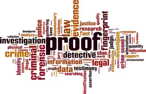 Proof word cloud Stock Illustration