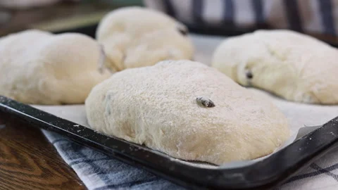Proofing dough in room temperature Stock Footage 160145216