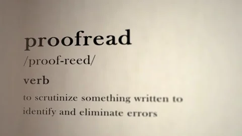 Proofread Definition Video stock 162649791