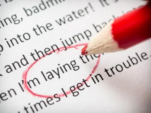 Proofreading essay errors Foto stock
