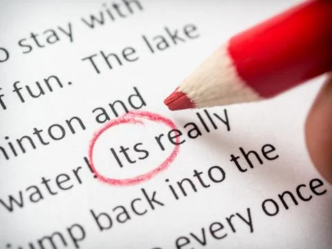 Proofreading its error Stock Photos