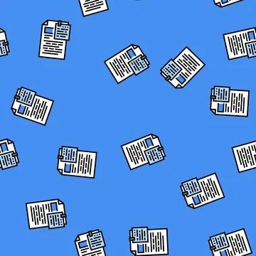 Proofreading text technical writer vector seamless pattern Illustrazione stock