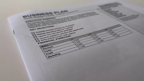Prop Business Plan Document For Startup Strategy Investment And Company Planning Stock Footage 339105057