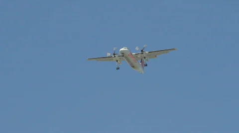 Prop Plane Overhead HD Stock Footage 701347