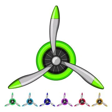 Prop propeller cartoon vector graphic Stock Illustration