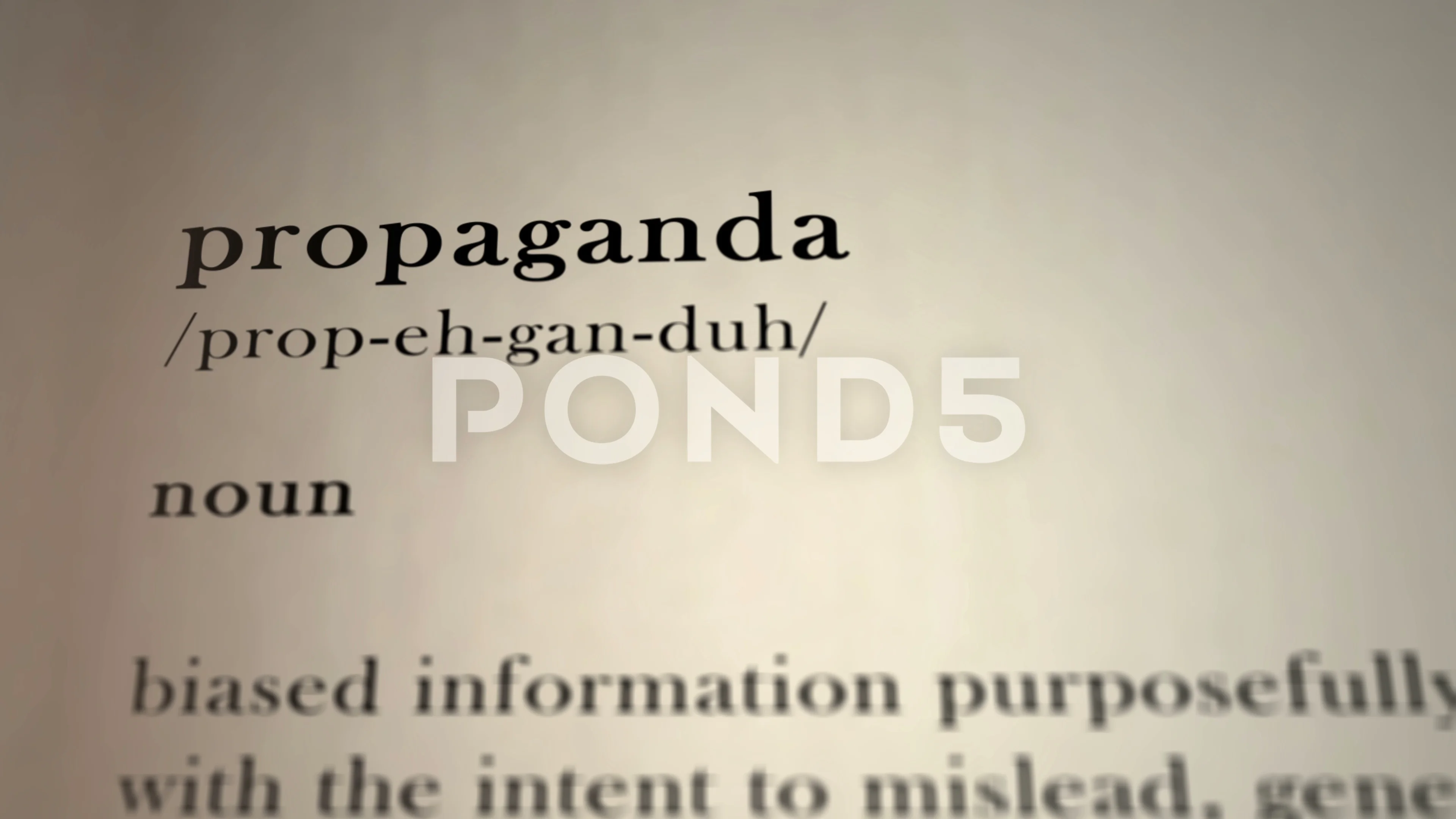 Propaganda Definition Video Clip 81423777 Pond5