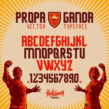 Propaganda Protest Display Font Design Stock Illustration