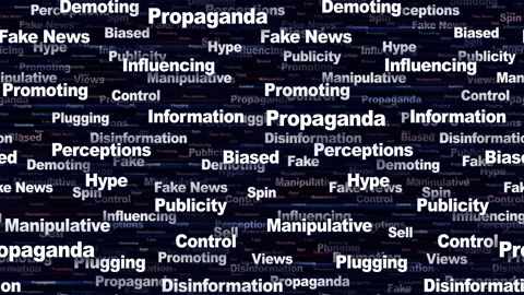 PROPAGANDA Seamless Endless Keywords Animation, Background, Loop 库存影片 322780395