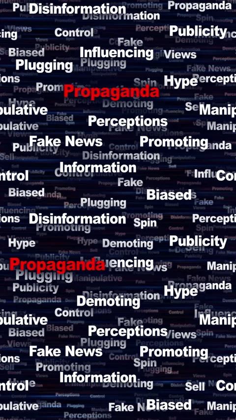 PROPAGANDA Seamless Endless Keywords Animation, Background, Loop Stock Footage 323972223