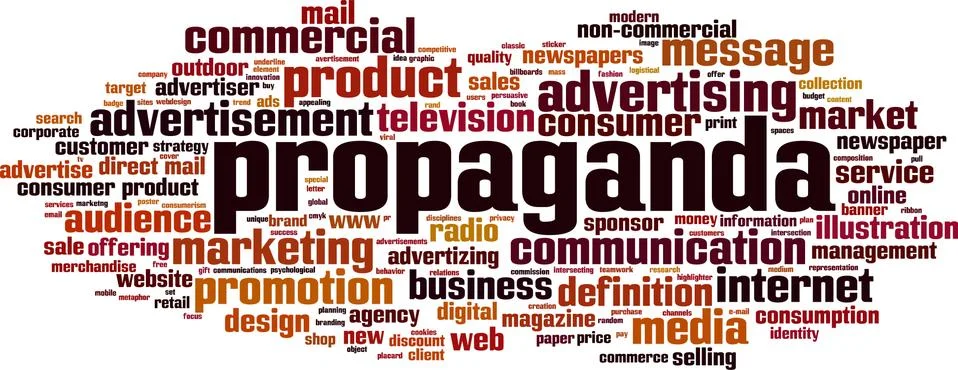 Propaganda word cloud Stock Illustration
