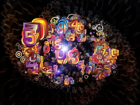Propagating of Numbers Stock Illustration