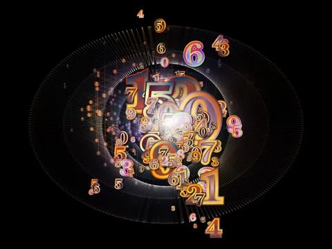 Propagating of Numbers 스톡 일러스트