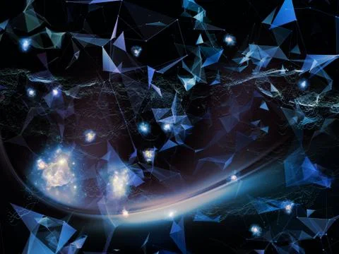 Propagating of Virtual World Illustrazione stock