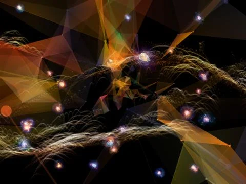 Propagating of Virtual World Stockillustratie