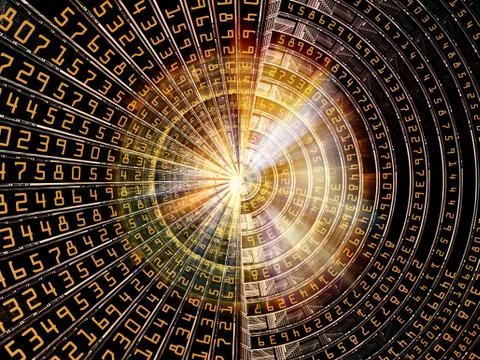 Propagating of World of Numbers Stock Illustration