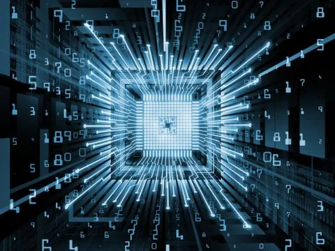 Propagation of Computer CPU 库存插图